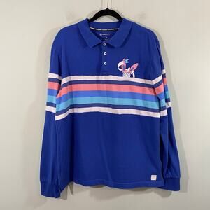 Pokémon Center Adult Blue Eevee Evolutions: Sylveon Long Sleeve Polo Shirt Sz M